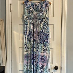 Style&Co Tank Sleeve Patterned Maxi Dress